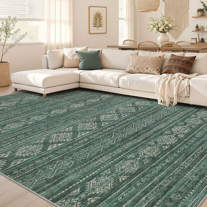 Nakagishi Boho 5x7 Area Rug Living Room Rugs Machine Washable Beige/Brown