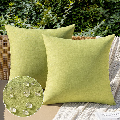 MIULEE Decorative Outdoor Pillow Covers Euro Waterproof 24x24 Beige