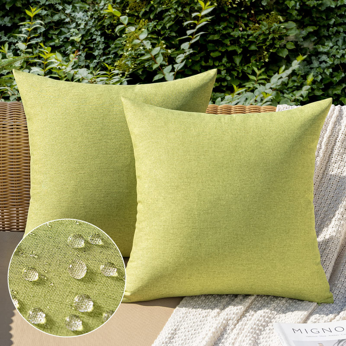 MIULEE Decorative Outdoor Pillow Covers Fall 18x18 Rust