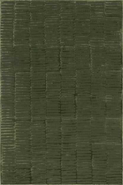 nuLOOM Kailani Green Geometric Washable Area Rug, 9' x 12'