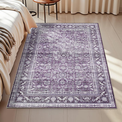OPPODREAM Vintage Blue Area Rugs 5x7, Washable Rug for Living Room