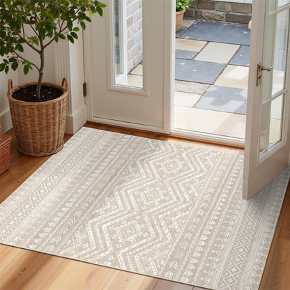 Miukiki 8x10 Area Rug for Living Room, Washable Soft Non Slip Rug Grey