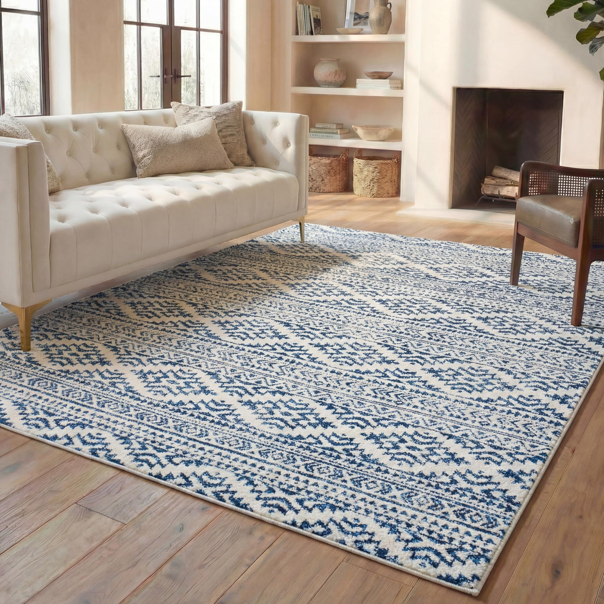 SAFAVIEH Tulum Area Rug 8x10, Large Ivory & Grey TUL272A