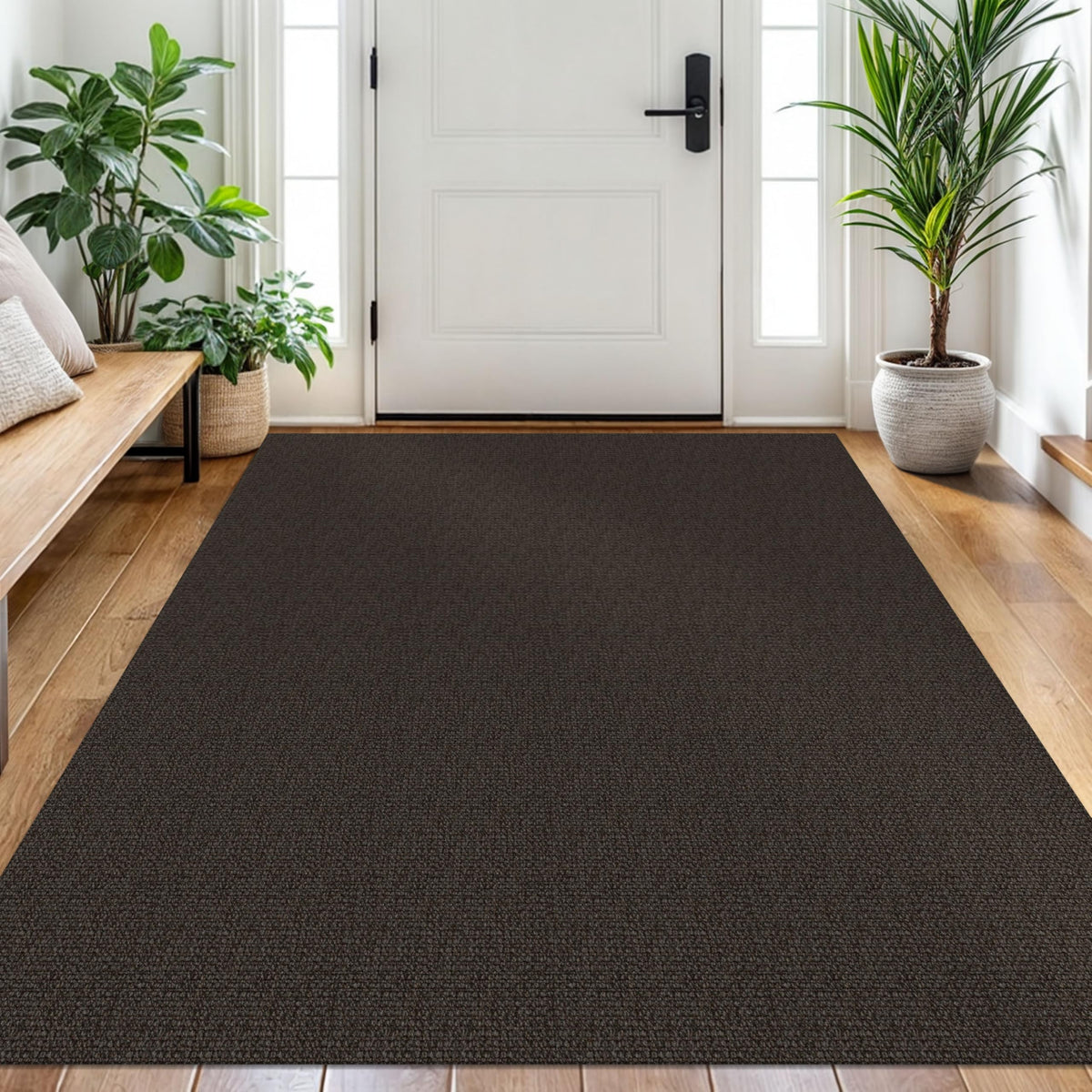 EARTHALL Washable Area Rug, Non Slip Entryway Rug, 4x6 Ft, Sand/Beige