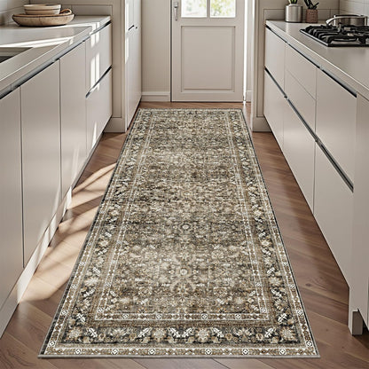 OPPODREAM Vintage Blue Area Rugs 5x7, Washable Rug for Living Room