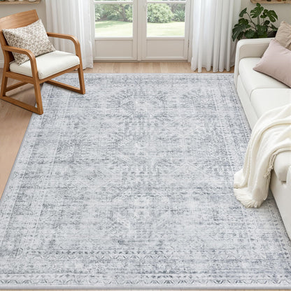 8x10 Area Rugs Living Room: Bedroom Neutral Washable Carpet Beige