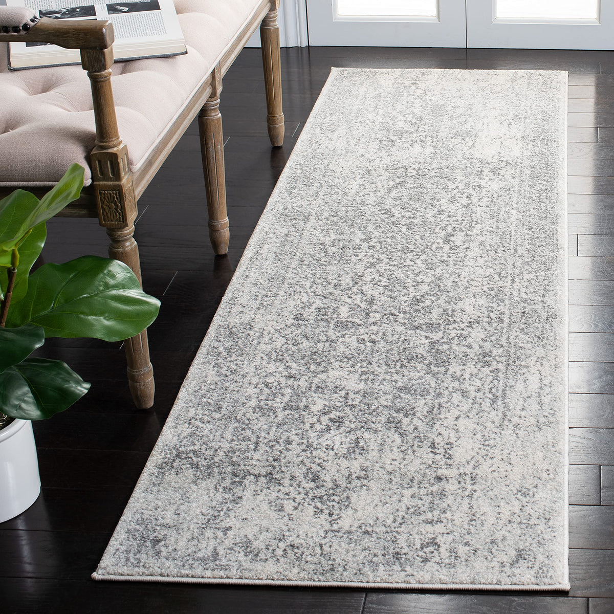 SAFAVIEH Evoke Area Rug 9x12, Large Ivory & Taupe EVK256E