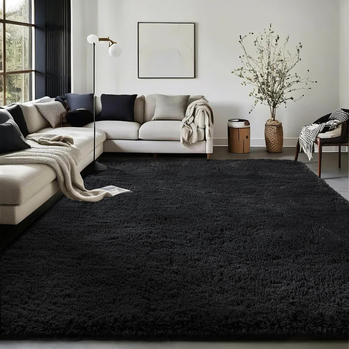 Ophanie Small Rug Upgrade Non Slip Throw Bedside Area Rugs, Fluffy Soft Grey Mini Bedroom Carpet, Affordable Door Entryway Indoor Inside Front Entrance Dog 2x3 Mat, Home Decor Aesthetic, Nursery