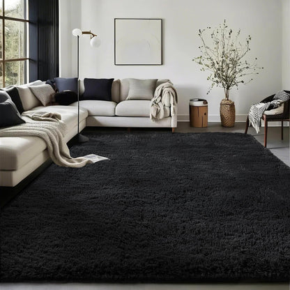 Ophanie Area Rugs for Living Room Bedroom, Washable Non-Slip Fluffy Soft Grey Shag Carpet, Indoor Floor Gray 4x6 Fuzzy Shaggy Living Room Plush Rug for Kids Home Dorm Decor Aesthetic