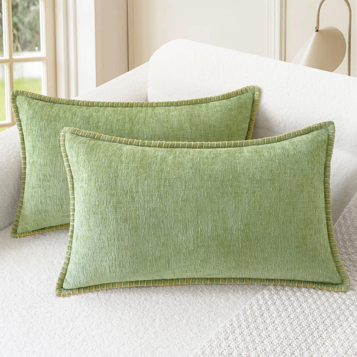 CaliTime Decorative Couch Throw Pillow Covers 18 X 18 Inches Smoke Blue