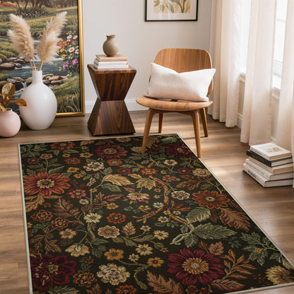GENIMO 8x10 Washable Area Rugs for Living Room, Non Slip, Taupe Brown