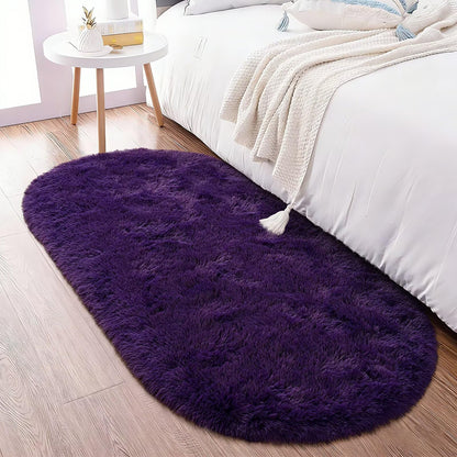 Noahas 2x6 Black Fluffy Soft Runner Rug Non-Slip for Bedroom Dorm Hallway