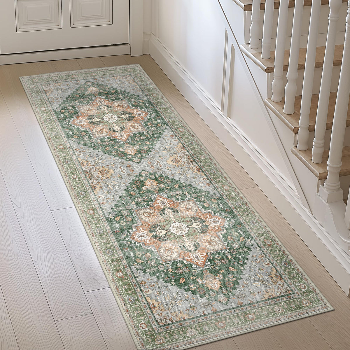 GENIMO 8x10 Washable Area Rugs for Living Room, Non Slip, Taupe Brown