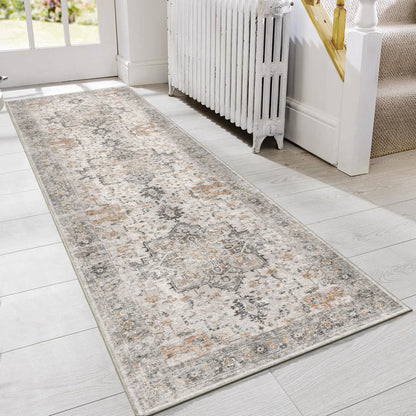 GENIMO 8x10 Washable Area Rugs for Living Room, Non Slip, Taupe Brown