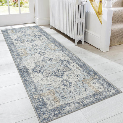 GENIMO 8x10 Washable Area Rugs for Living Room, Non Slip, Taupe Brown