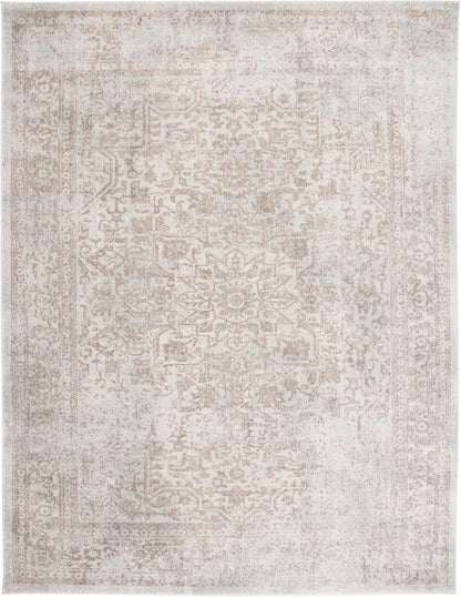 SAFAVIEH Evoke Area Rug 9x12, Large Ivory & Taupe EVK256E