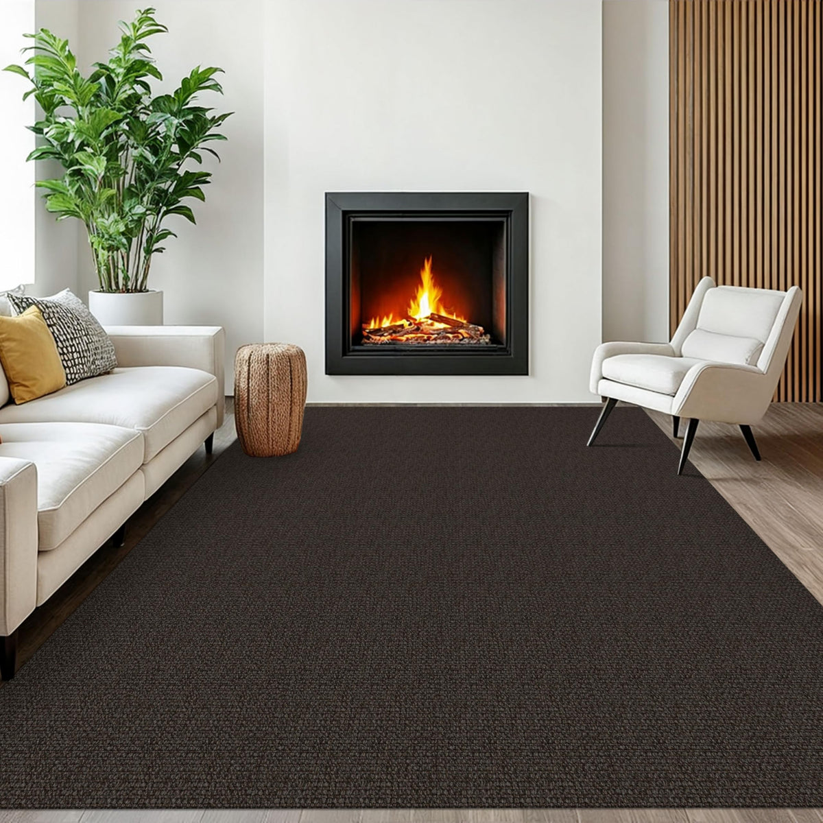 EARTHALL Washable Area Rug, Non Slip Entryway Rug, 4x6 Ft, Sand/Beige