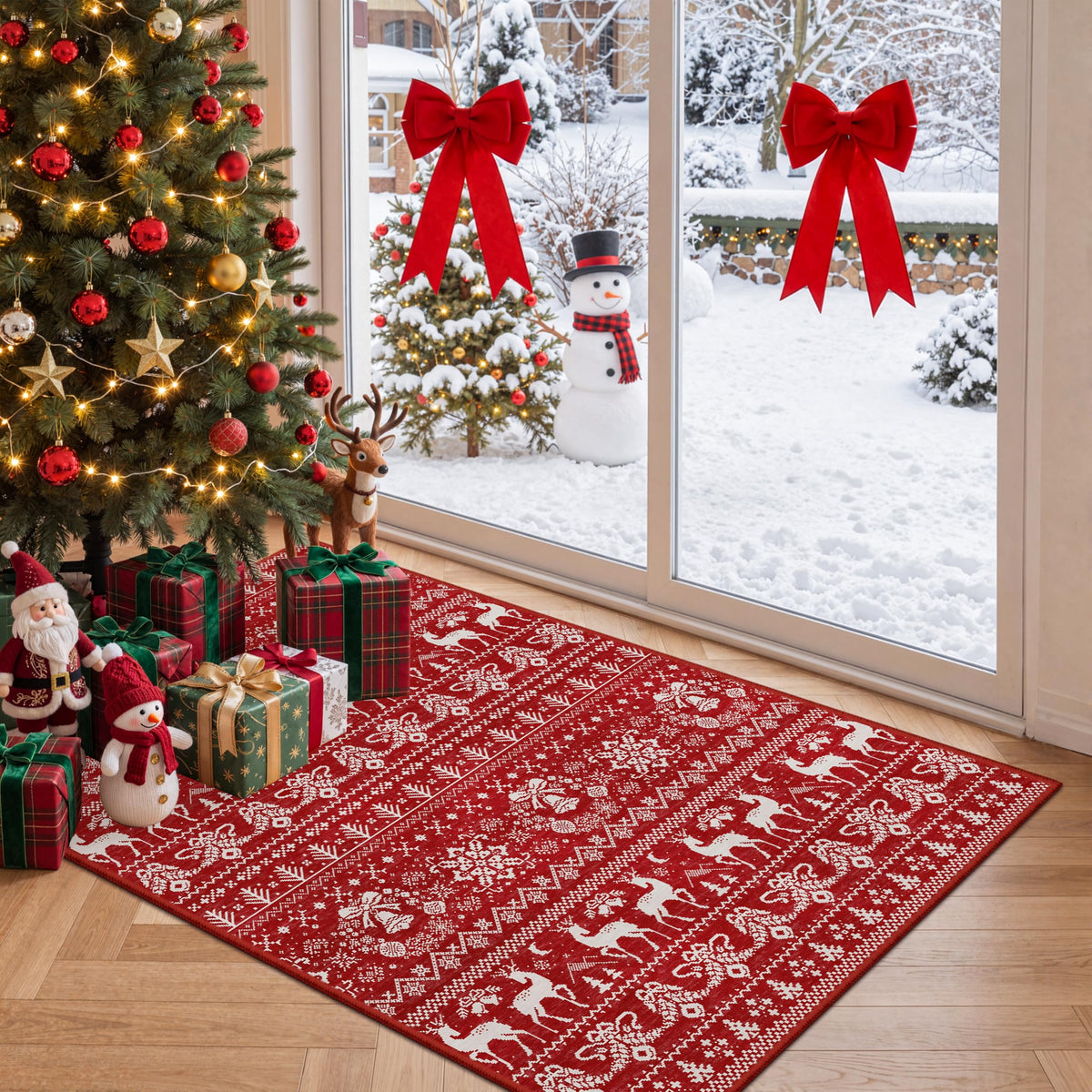 Miukiki 8x10 Area Rug for Living Room, Washable Soft Non Slip Rug Grey