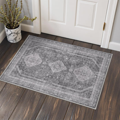GENIMO 8x10 Washable Area Rugs for Living Room, Non Slip, Taupe Brown