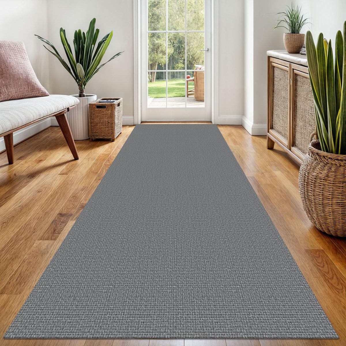 EARTHALL Washable Area Rug, Non Slip Entryway Rug, 4x6 Ft, Sand/Beige