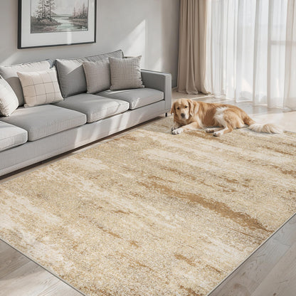 PLHXFR 8x10 Area Rug Living Room: Modern Abstract Washable Carpet Grey