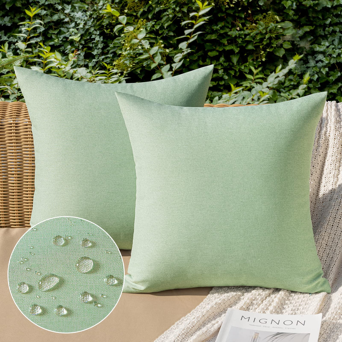 MIULEE Decorative Outdoor Pillow Covers Fall 18x18 Rust