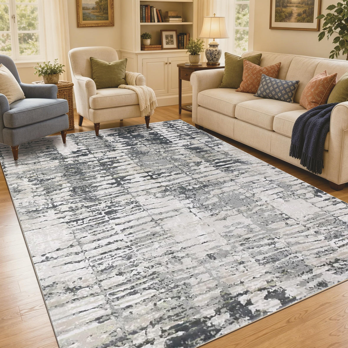 8x10 Rugs for Living Room Washable Green Area Rug Rugs for Bedroom