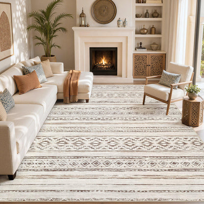 cotiled Boho 5x7 Area Rugs for Living Room: Soft Moroccan Washable Rug