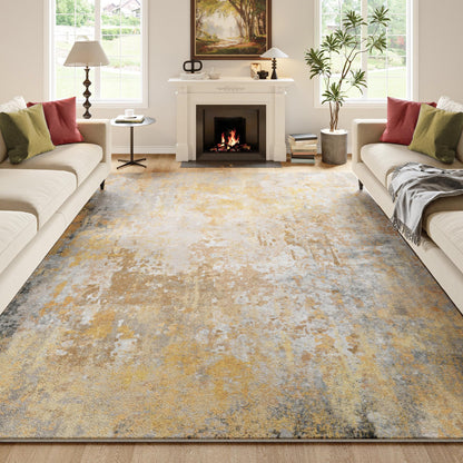 Black Washable Rug 5x7 Area Rugs for Living Room Bedroom Carpet