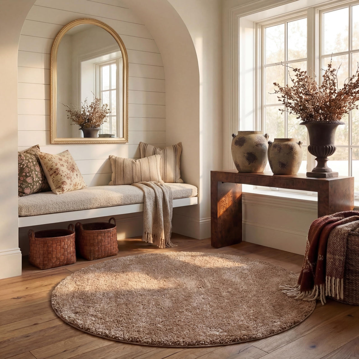 SAFAVIEH Milan Shag Collection 8'6" x 12' Ivory SG180 Solid Non-Shedding Living Room Bedroom Dining Room Entryway Plush 2-inch Thick Area Rug