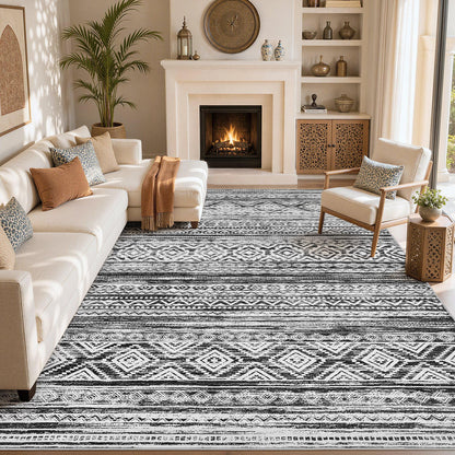 cotiled Boho 5x7 Area Rugs for Living Room: Soft Moroccan Washable Rug