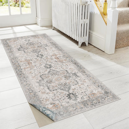 GENIMO 8x10 Washable Area Rugs for Living Room, Non Slip, Taupe Brown