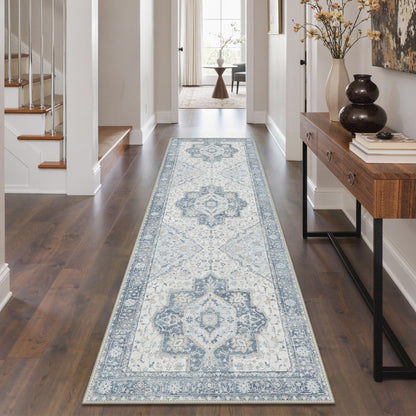 GENIMO 8x10 Washable Area Rugs for Living Room, Non Slip, Taupe Brown