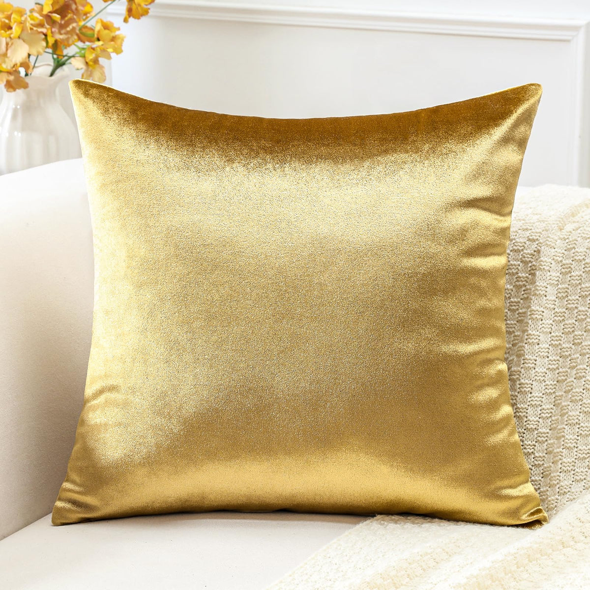Artscope Luxury Velvet Pillow Covers Super Soft Decorative Square Throw Pillow Covers Case Cushion Covers for Sofa Couch Bedroom Car Decor 20x20 Inch Light Blue