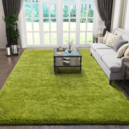 Ophanie Area Rugs for Living Room Bedroom, Washable Non-Slip Fluffy Soft Grey Shag Carpet, Indoor Floor Gray 4x6 Fuzzy Shaggy Living Room Plush Rug for Kids Home Dorm Decor Aesthetic