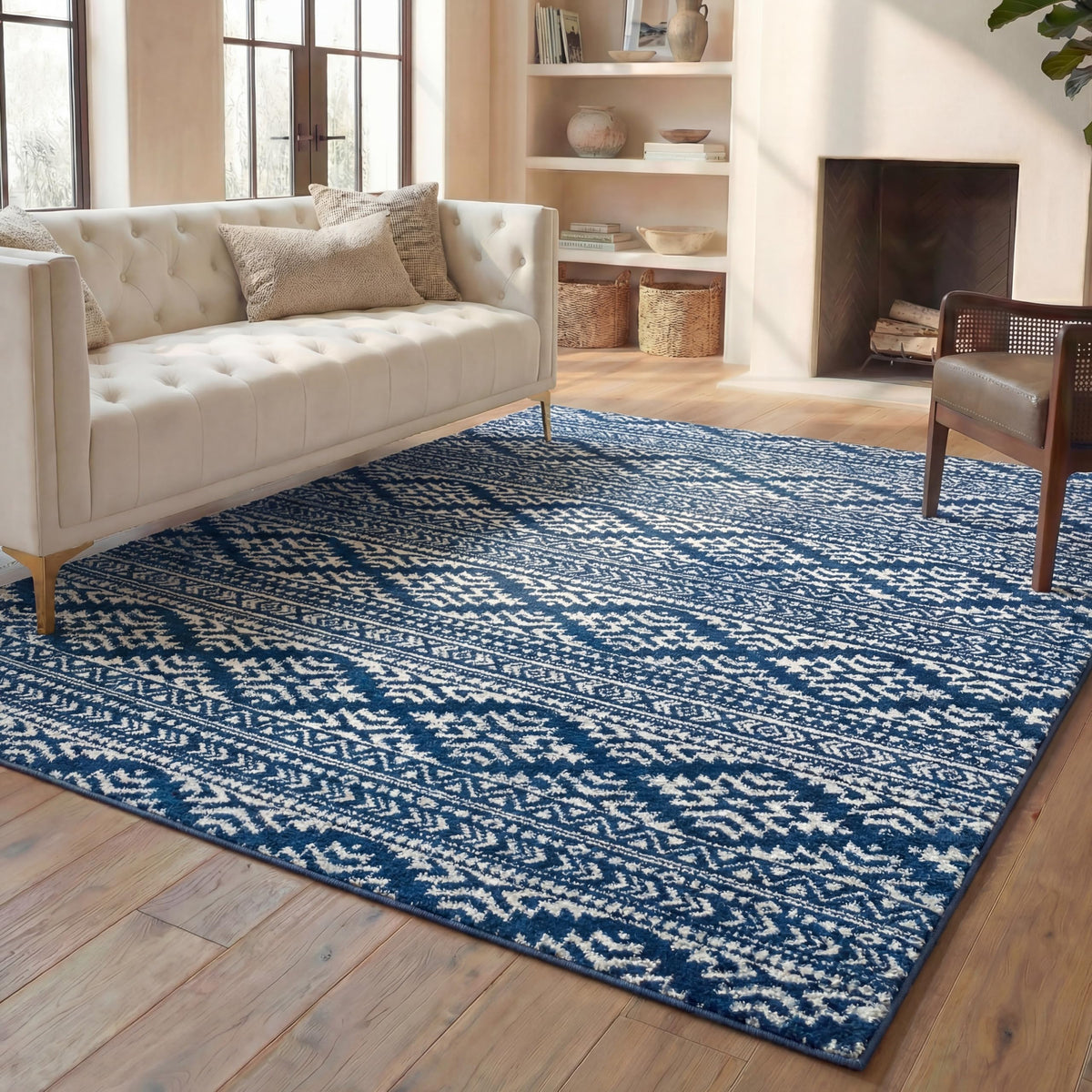 SAFAVIEH Tulum Area Rug 8x10, Large Ivory & Grey TUL272A