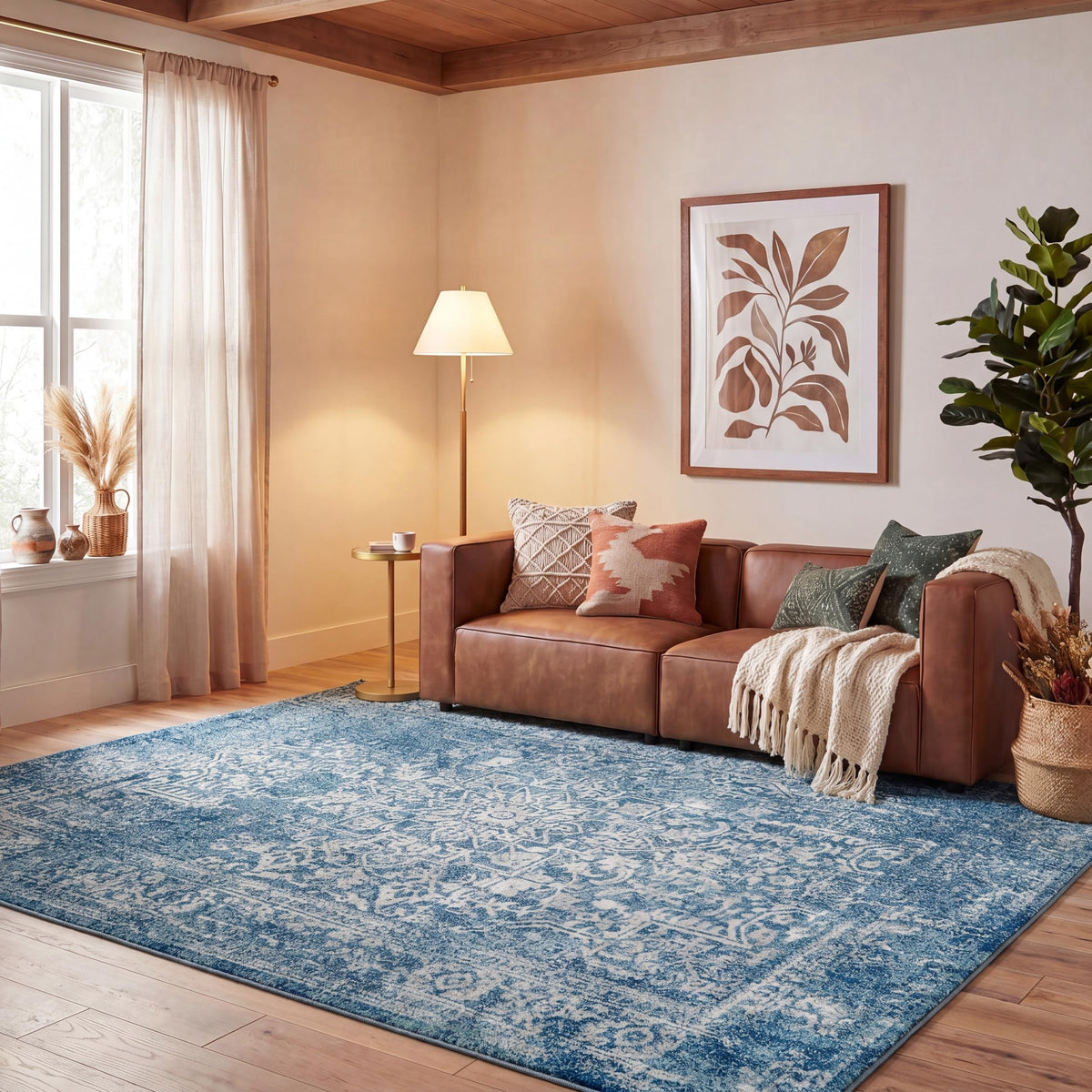 SAFAVIEH Evoke Area Rug 9x12, Large Ivory & Taupe EVK256E