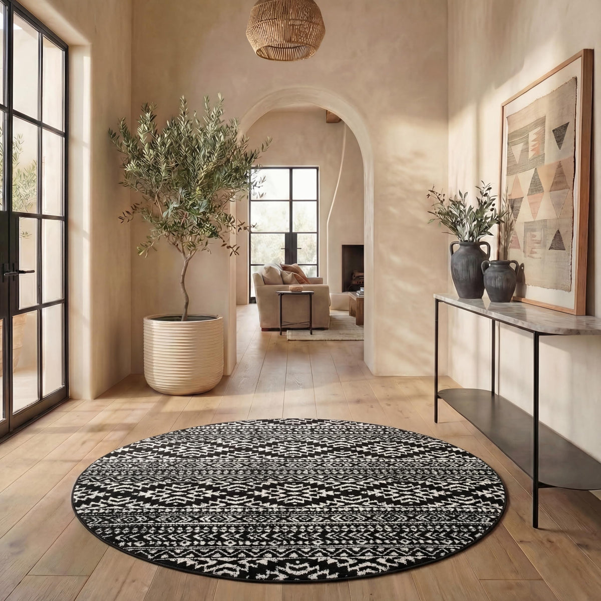 SAFAVIEH Tulum Area Rug 8x10, Large Ivory & Grey TUL272A