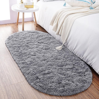 Noahas 2x6 Black Fluffy Soft Runner Rug Non-Slip for Bedroom Dorm Hallway