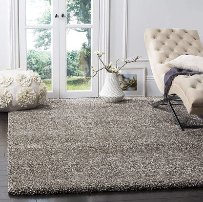 SAFAVIEH Milan Shag Collection 8'6" x 12' Ivory SG180 Solid Non-Shedding Living Room Bedroom Dining Room Entryway Plush 2-inch Thick Area Rug