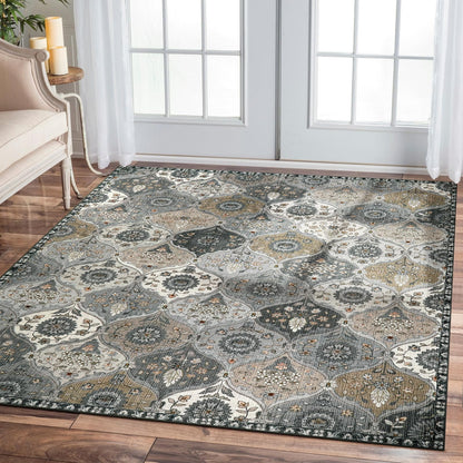 Lahome Moroccan Kitchen Rugs Non Slip Washable, 2x4 Rugs for Entryway