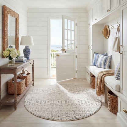 SAFAVIEH Tulum Area Rug 8x10, Large Ivory & Grey TUL272A