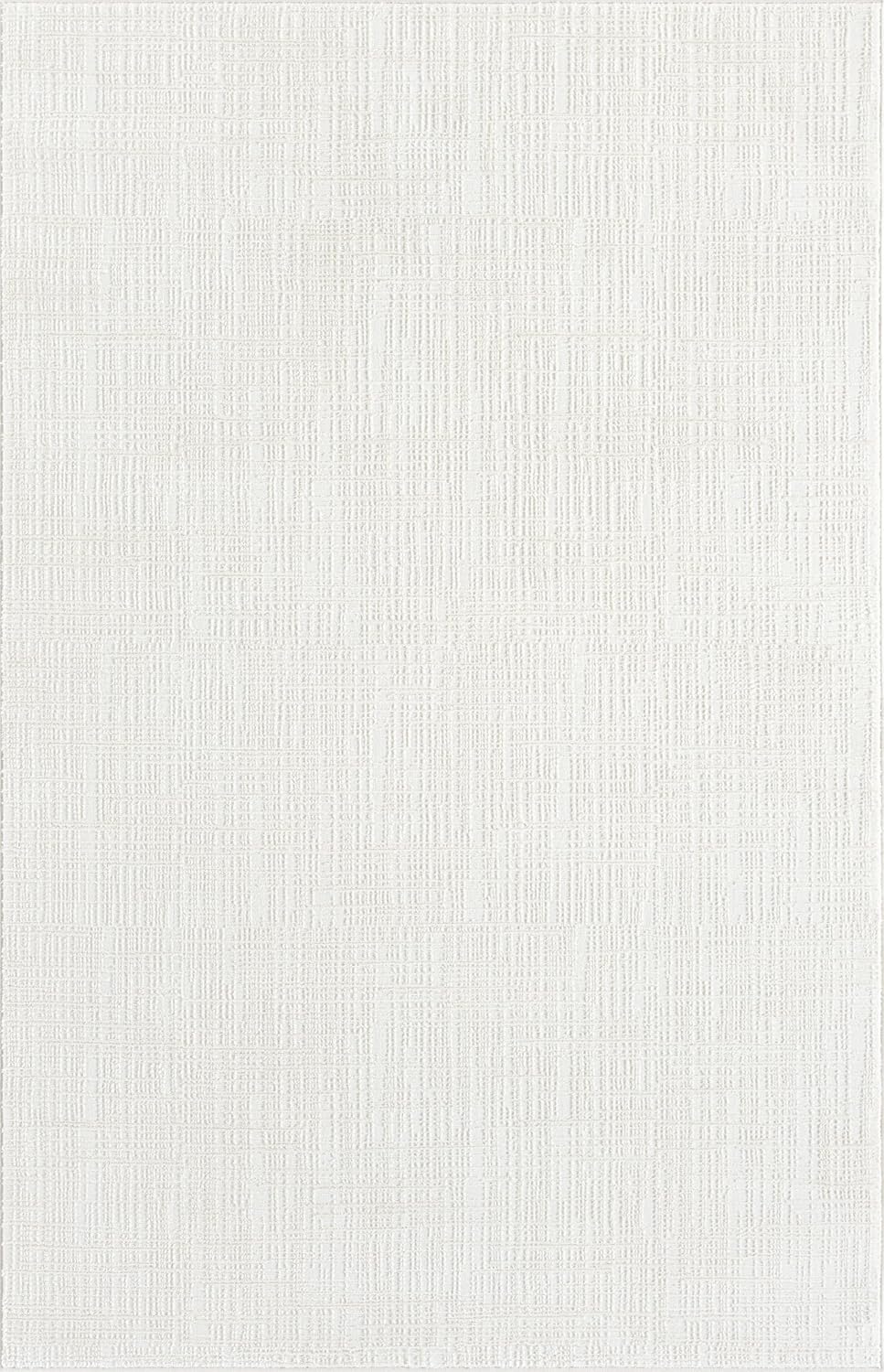 Abani Cream Area Rug - 5'x 8' - Living Room & Bedroom - Textured Weave Design - Indoor Use - Easy to Clean, Stain Resistant, Non-Shedding - Neutral Collection