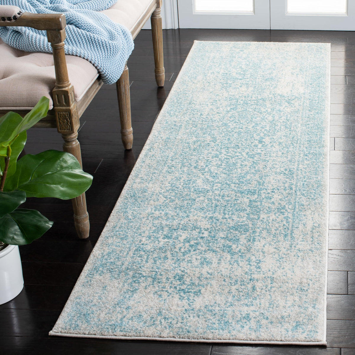 SAFAVIEH Evoke Area Rug 9x12, Large Ivory & Taupe EVK256E