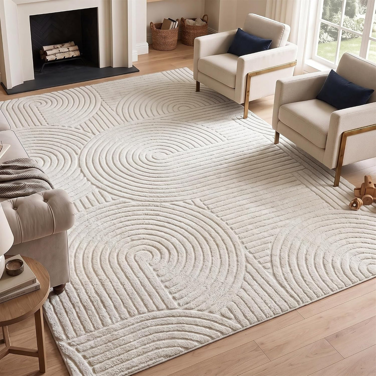 5x7 Grey Solid Color Area Rug, Modern Rugs for Living Room Bedroom