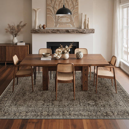 GENIMO 8x10 Washable Area Rugs for Living Room, Non Slip, Taupe Brown