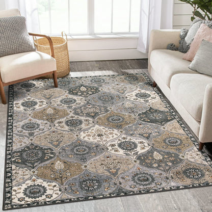 Lahome Moroccan Kitchen Rugs Non Slip Washable, 2x4 Rugs for Entryway
