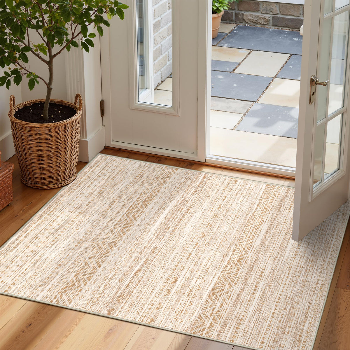 Miukiki 8x10 Area Rug for Living Room, Washable Soft Non Slip Rug Grey