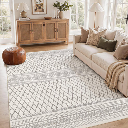 cotiled Boho 5x7 Area Rugs for Living Room: Soft Moroccan Washable Rug
