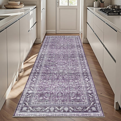OPPODREAM Vintage Blue Area Rugs 5x7, Washable Rug for Living Room
